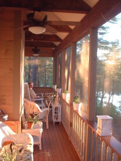 Clients enjoy time on the porch